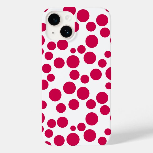 Coques Case-Mate iPhone points rouges sur fond blanc (Verso)