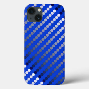 Etui iPhone 13 Points satinés - bleu cobalt et étain