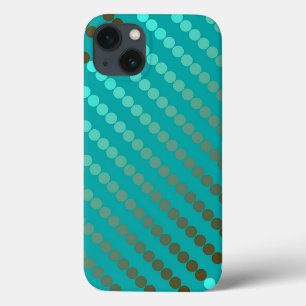 iPhone 13 Case Points satinés - gris turquoise et étain