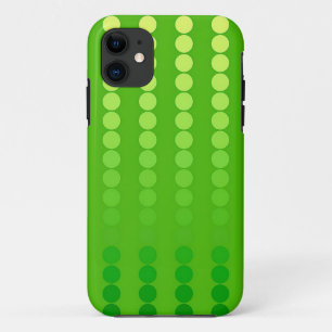 Coque iPhone 11 Points satinés - nuances vert citron