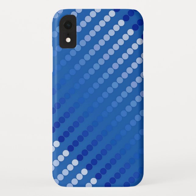 Coques Case-Mate iPhone Points satinés - tons bleu acier (Dos)