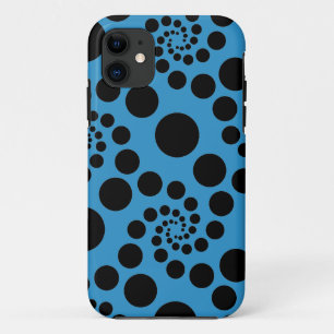 Case-Mate iPhone Case Points spiraux bleus et noirs - Personnalisez vos