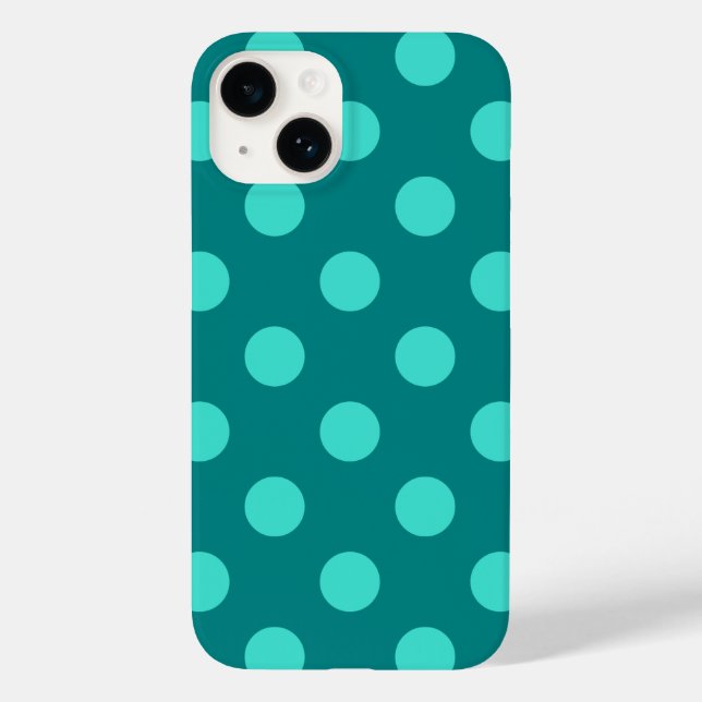 Coques Case-Mate iPhone Points teal et turquoise (Verso)