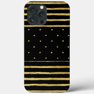 Case-Mate iPhone Case Points triés Monogramme Noir Or