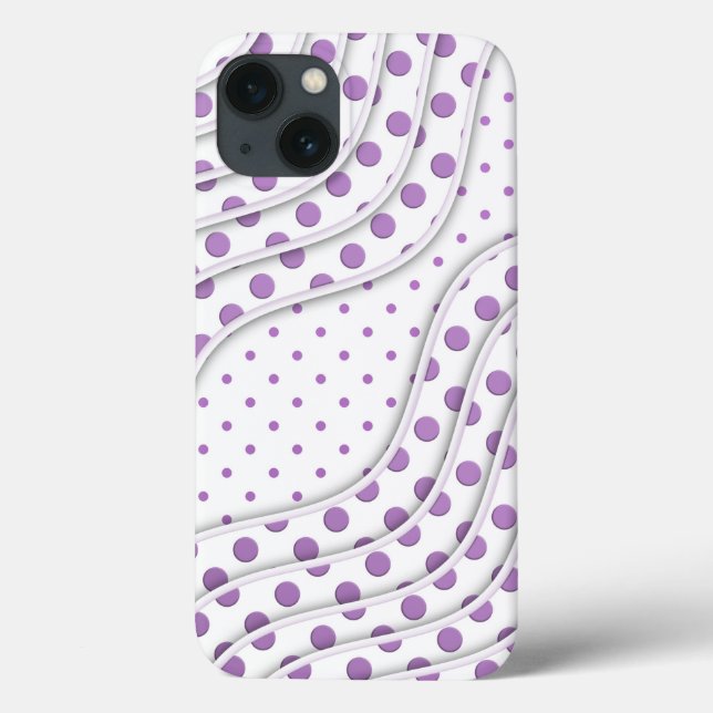 Coques Case-Mate iPhone Points violets amusants Création moderne élégante (Verso)