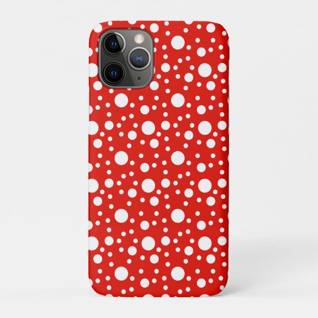 Coques Case-Mate iPhone Pois blanc rouge (Dos)