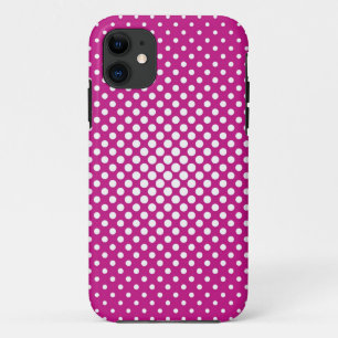Coques Pour iPhone Pois blanc sur l'arrière - plan rose