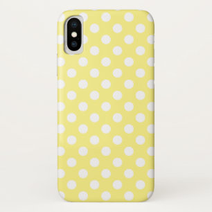 Coque Case-Mate Pour iPhone Pois blancs sur jaune citron