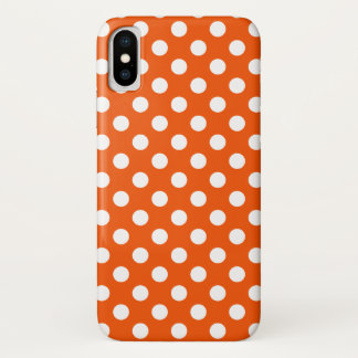 Etui iPhone Case-Mate Pois blancs sur orange