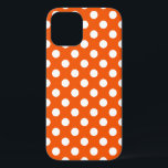 Coques Pour iPhone pois blancs sur orange<br><div class="desc">pois blancs sur orange</div>