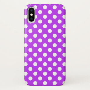 Coque Case-Mate iPhone Pois blancs sur violet clair