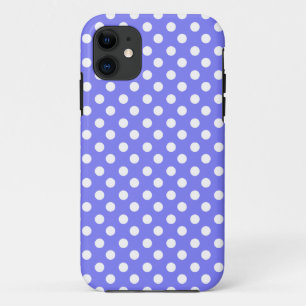 Coques Pour iPhone Pois blancs violets clairs