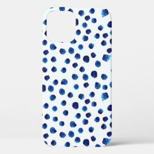 Case-Mate iPhone Case Pois bleu aquarelle motif transparent