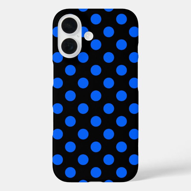Coques Case-Mate iPhone Pois bleu et noir (Verso)