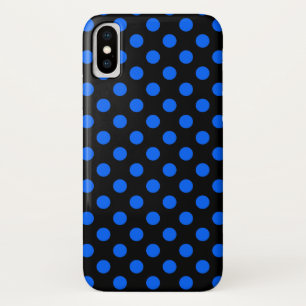 Coques Pour iPhone Pois bleu et noir