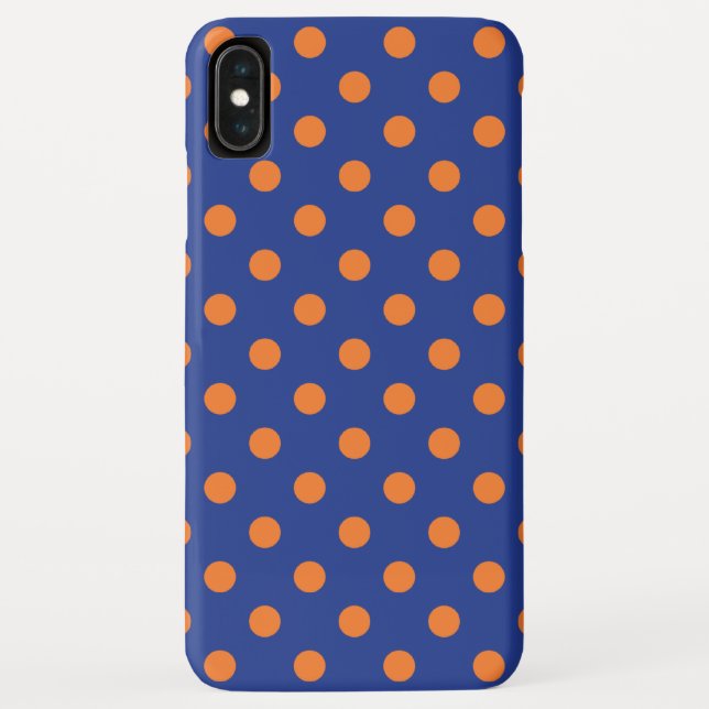 Coques Case-Mate iPhone Pois bleu et orange (Dos)