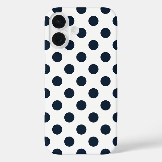 Coques Case-Mate iPhone Pois bleu marine foncé (Verso)