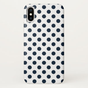 Coque Case-Mate iPhone Pois bleu marine foncé