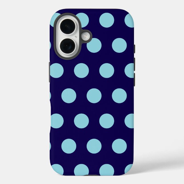 Coques Case-Mate iPhone Pois bleus gras (Verso)