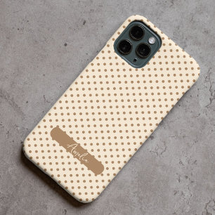 Coque Case-Mate iPhone Pois Brown beige et tortilla