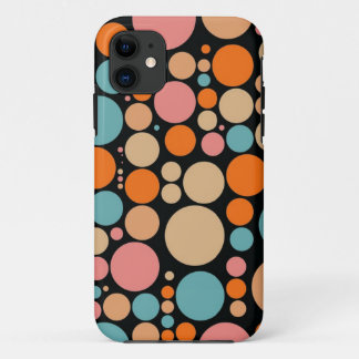 Etui iPhone Case-Mate Pois colorés rétro sur noir
