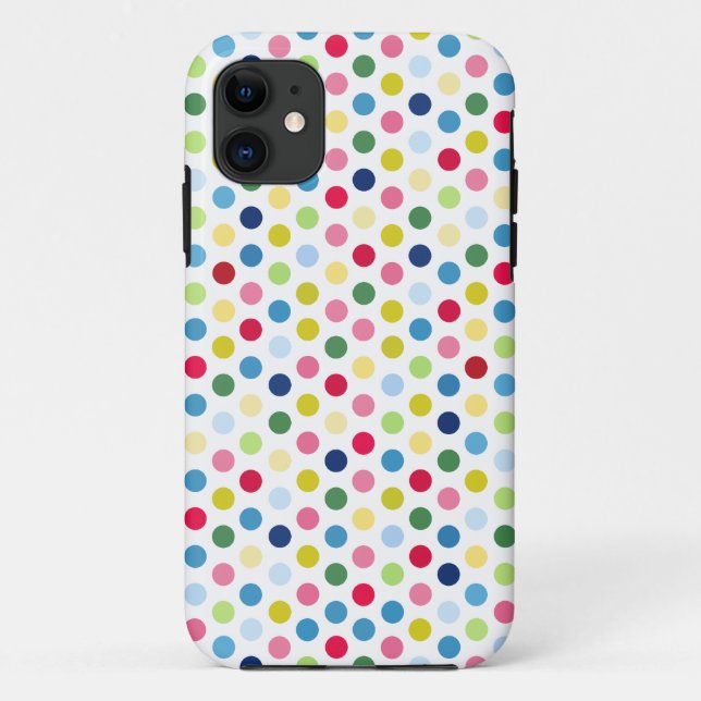 Coques Case-Mate iPhone Pois d'arc-en-ciel (Dos)