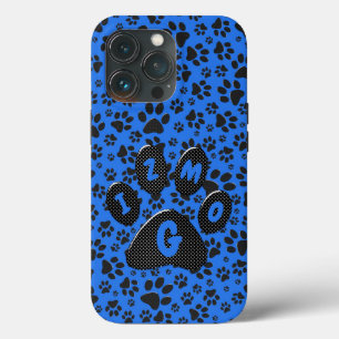 Case-Mate iPhone Case Pois de chien noir et blanc Pointe Polka sur le bl
