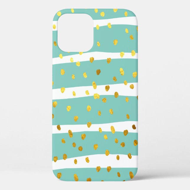 Coques Case-Mate iPhone Pois de parties scintillant et rayures (Verso)