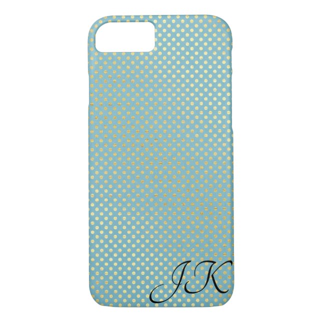 Coques Case-Mate iPhone pois d'or et d'aqua (Dos)