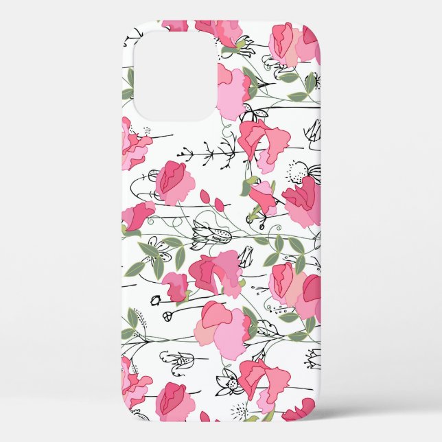 Coques Case-Mate iPhone Pois doux : Texture Florale d'été. (Verso)