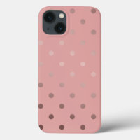 pois élégants faux rose or rose