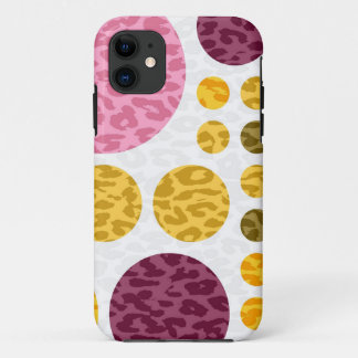 Coque Case-Mate Pour iPhone Pois Empreintes de léopard | Rose jaune violet