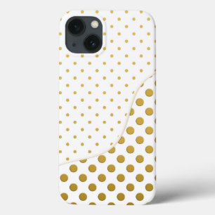 Coque Case-Mate iPhone Pois en or et blanc