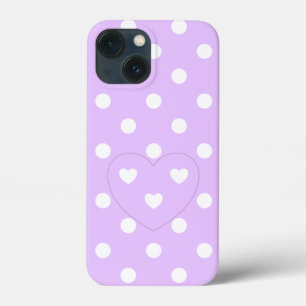 Case-Mate iPhone Case pois et Coeurs 2 - Lavande - jolie fille