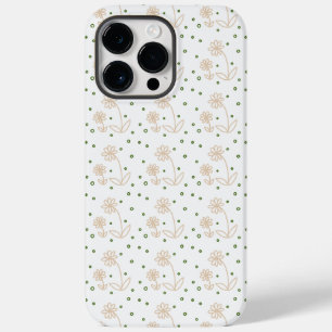 Coque Case-Mate iPhone Pois et marguerites 2 - Blanc, Sable et Palm Green