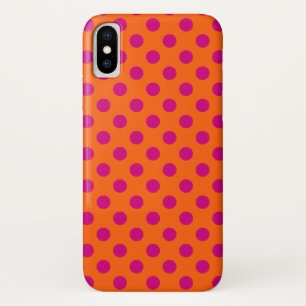 Coque Case-Mate iPhone Pois Fuchsia orange