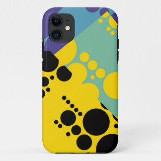 Coque Case-Mate Pour iPhone Pois jaune noir violet sans couture Motif
