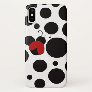 Coque iPhone X Pois mignon de coccinelle