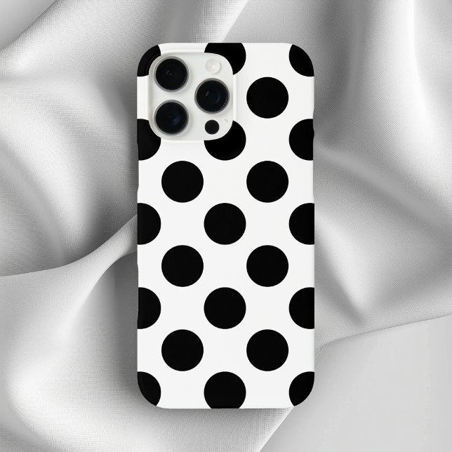 Coques Case-Mate iPhone Pois noir (Black Polka Dots Case-Mate iPhone Case)
