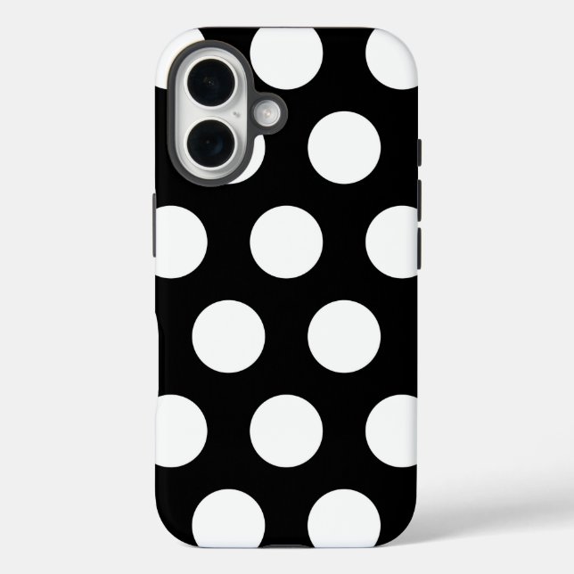 Coques Case-Mate iPhone Pois noir et blanc (Verso)