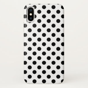 Etui iPhone Case-Mate Pois noirs en blanc