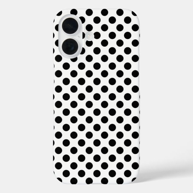 Coques Case-Mate iPhone Pois noirs en blanc (Verso)