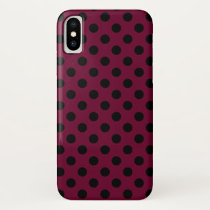 Coque Case-Mate Pour iPhone Pois noirs en Bourgogne