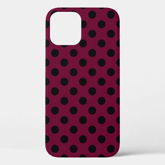Coques Case-Mate iPhone Pois noirs en Bourgogne (Verso)