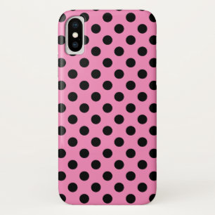 Coque Case-Mate iPhone Pois noirs en rose