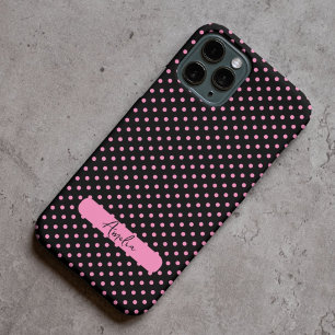 Coque Case-Mate iPhone Pois noirs et roses