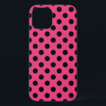 Etui iPhone Case-Mate Pois noirs sur fuchsia<br><div class="desc">Pois noirs sur fuchsia</div>