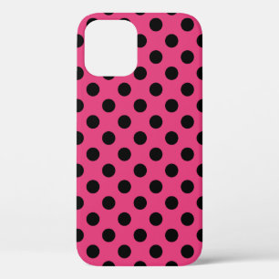 Etui iPhone Case-Mate Pois noirs sur fuchsia