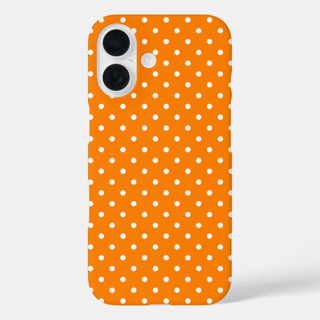 Coques Case-Mate iPhone Pois orange et blanc (Verso)