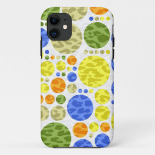 Coques Pour iPhone Pois rétro Abstraits EMPREINTE DE LÉOPARD
